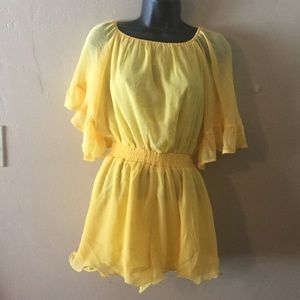 Endless rose romper small sunflower yellow